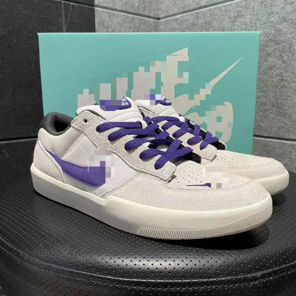Autumn 58 white and purple unisex couple's retro versatile campus sports casual skateboarding shoes