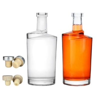 厂家生产750ml精白料洋酒瓶威士忌家酿葡萄密封器支持定制 开模