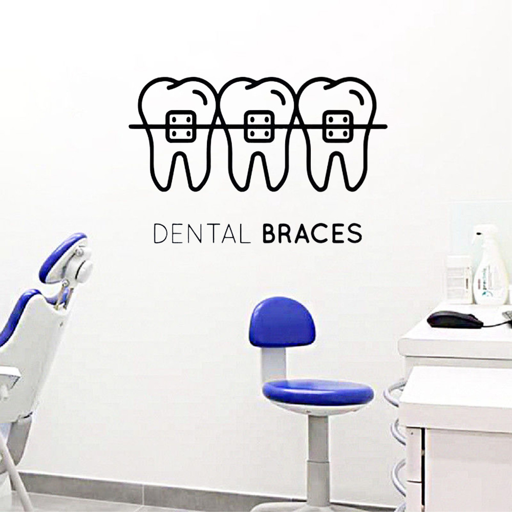 DENTAL BRACES牙套牙齿墙贴花 wall decor跨境ebay逊速卖通DW6560