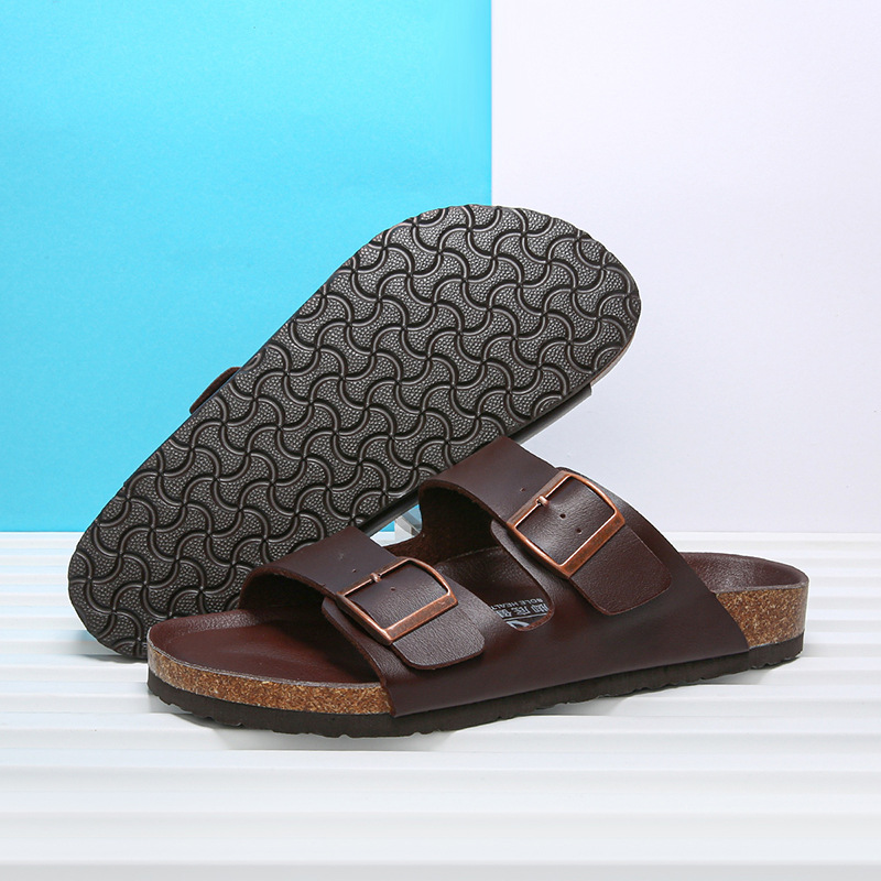 2024 zapatillas de corcho para hombres y mujeres zapatillas de hebilla