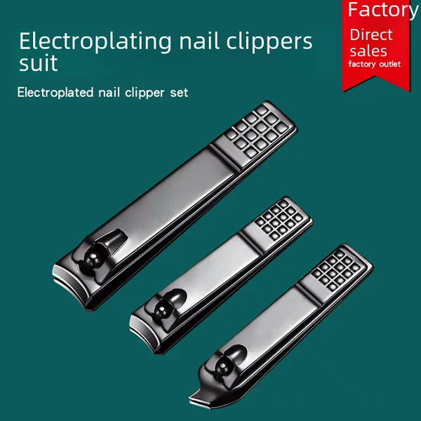 Wholesale nail tools nail clippers stainless steel electrophoresis black nail clippers single function nail clippers