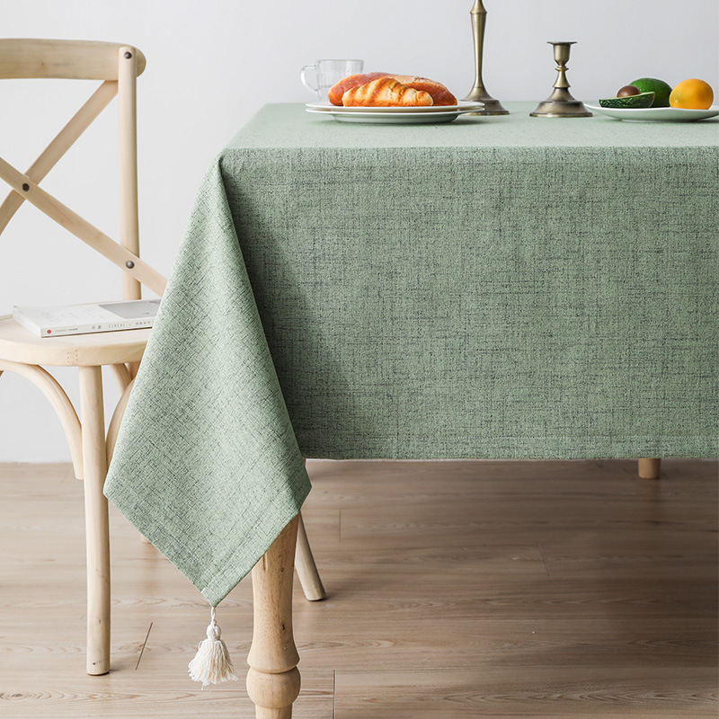 Waterproof, Oil-Proof, Heat-Resistant, Washable, Fresh and Simple Rectangular Tablecloth for Coffee Table and Dining Table, Nordic Table Mat