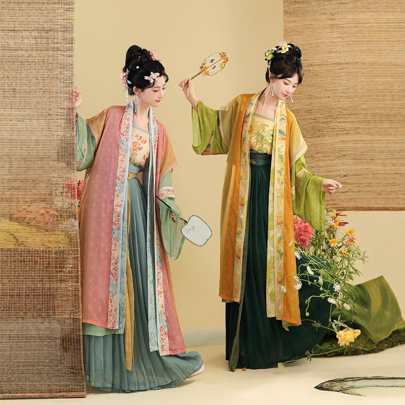 Inkarui Original Hanfu Women's Chinese Style Super Fairy Song Dynasty Long Vest Four-Piece Set Daily Summer Thin Style