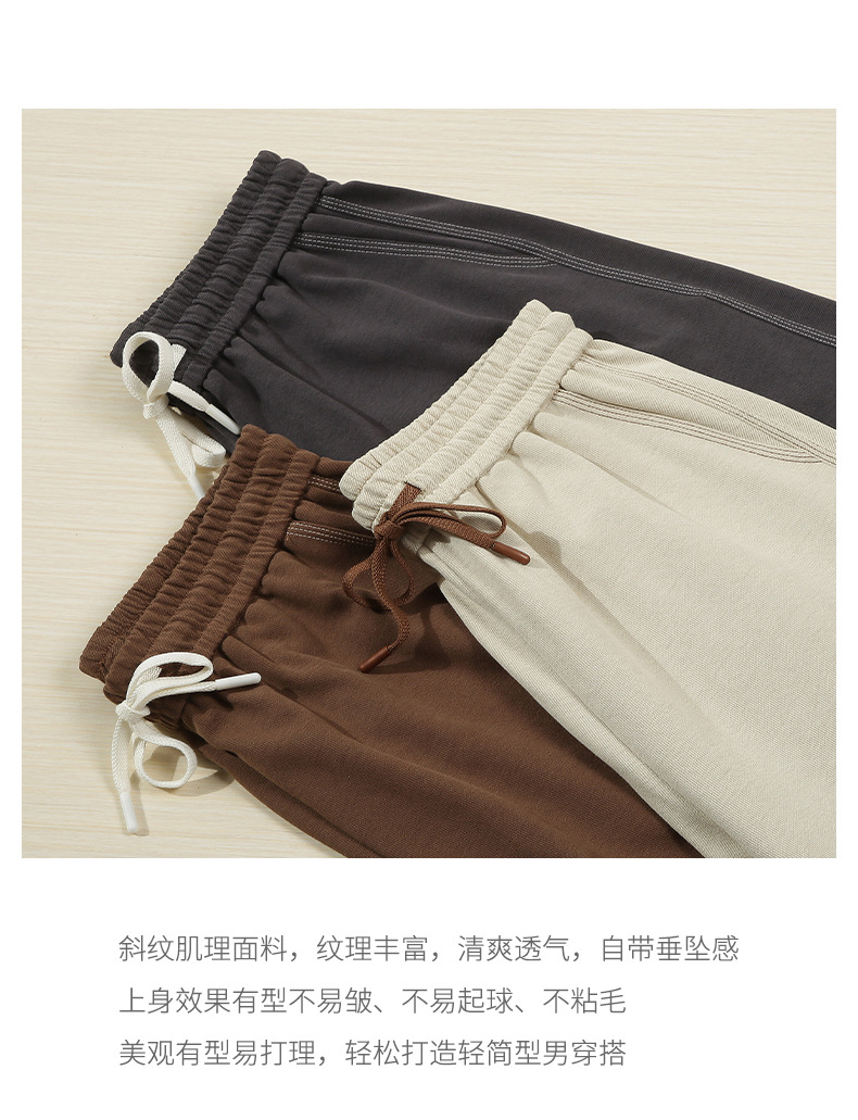 夏季新款双面斜纹棉日系复古运动五分短裤卫裤 (8).jpg