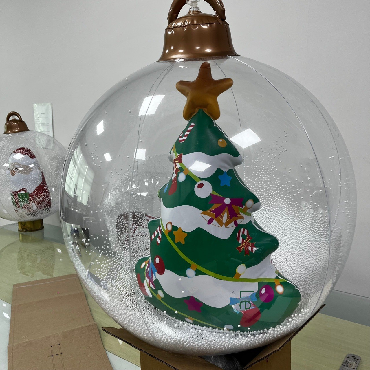 2023 new inflatable Christmas ball inflatable LED Christmas luminous ornaments crafts children Christmas snowman_voghion.com
