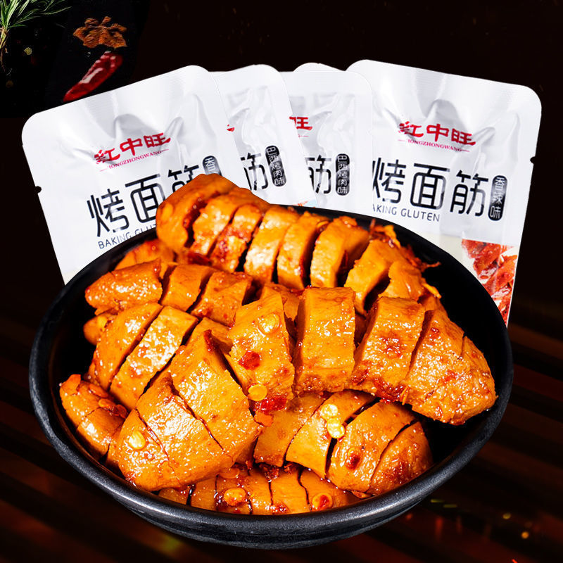 Gluten 3 spicy barbecue gluten leisure time snacks gluten snacks Spicy Wholesale factory wholesale