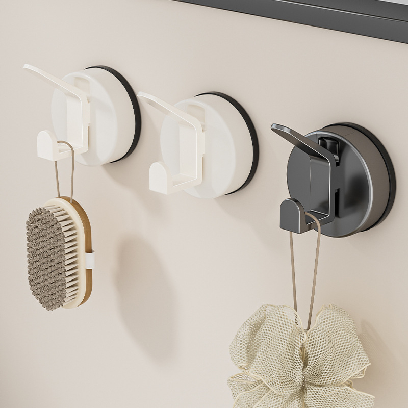 Suction Cup Coat Hook, No-Drill Wall-Mounted Bathroom Strong Self-Adhesive Hook, Bathroom Vacuum Suction Wall Door Back Hook