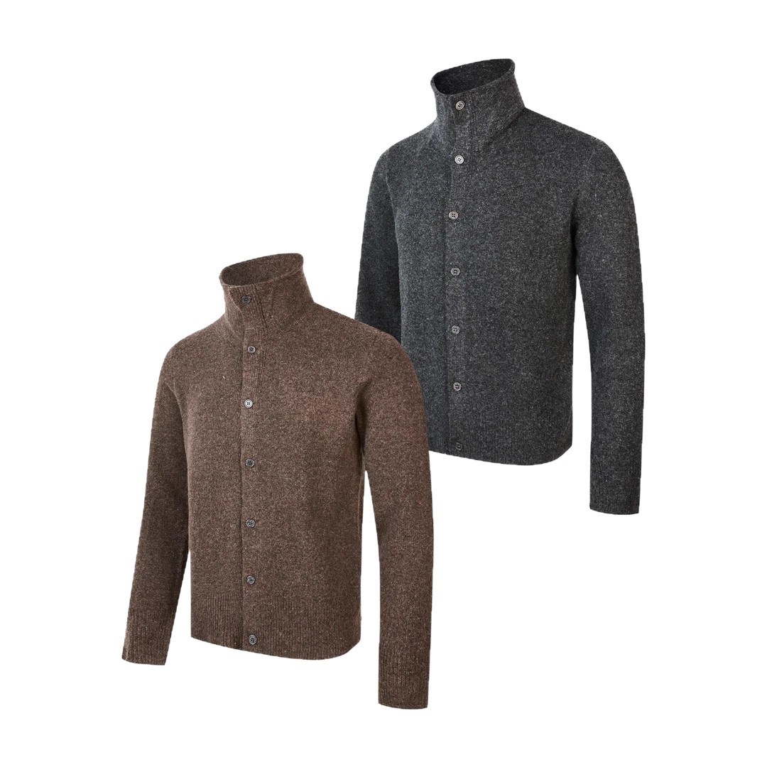 Literatura y arte versátil popular in simple Harajuku tendencia de moda nuevo suéter de cuello medio alto viejo estilo de dinero cardigan de punto