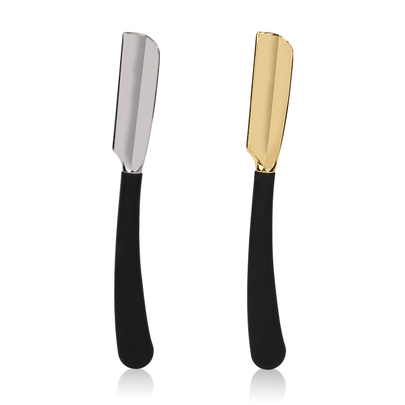 Grensoverschrijdend handgereedschap voor mannen met rechte handgreep, kappersscheermes, gezichts- en wenkbrauwtrimmer, scheermeshouder_voghion.com