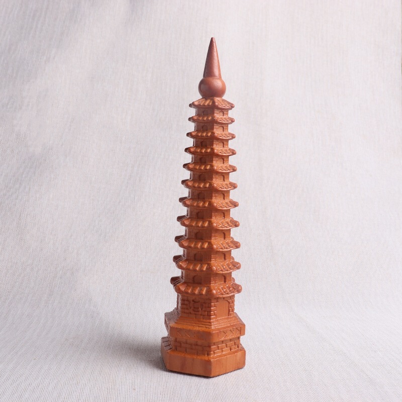 肥城桃木上漆塔7层9层11层13层文昌塔摆件考试上漆文昌塔工艺品|undefined