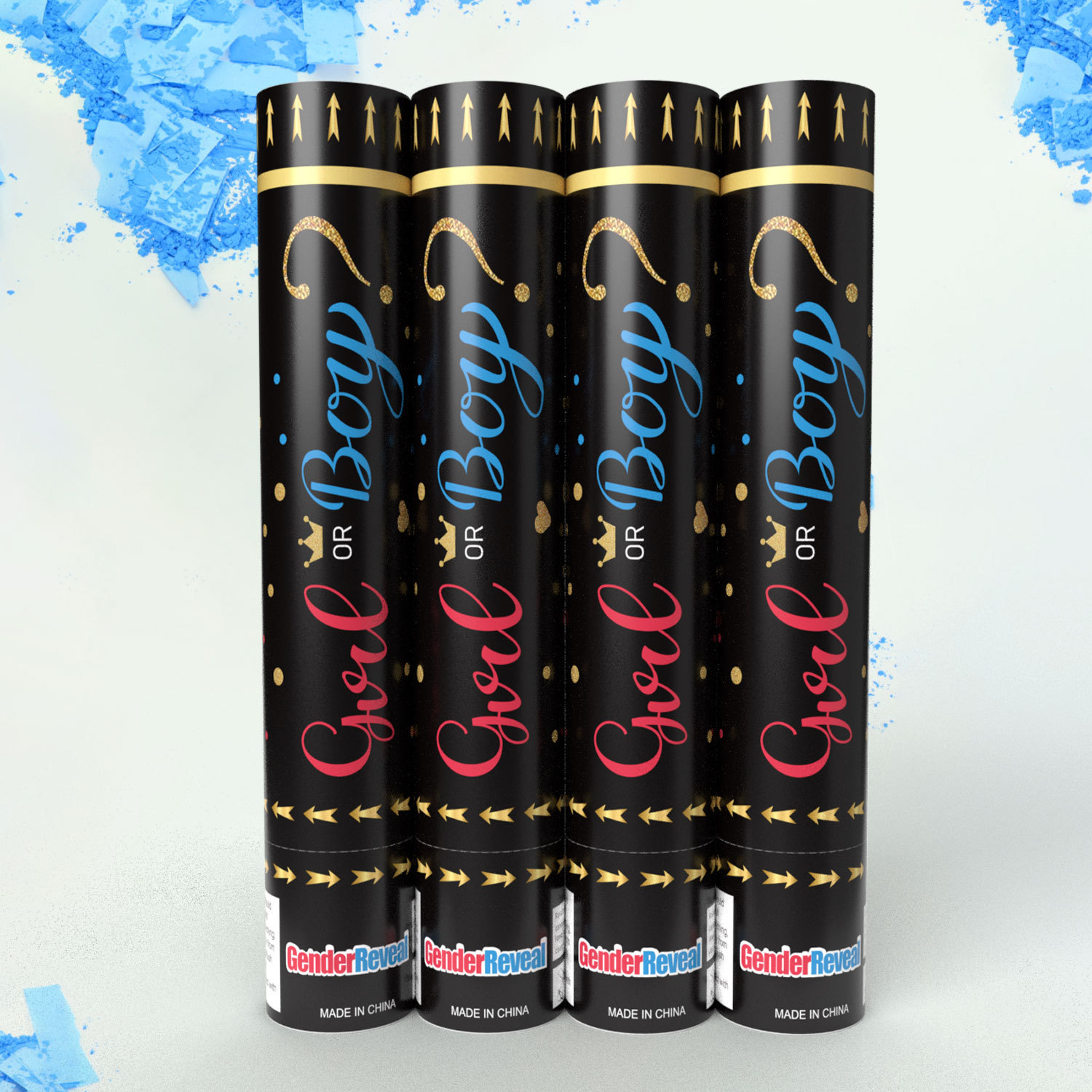 파란색 사각형 색종이 + 파란색 가루