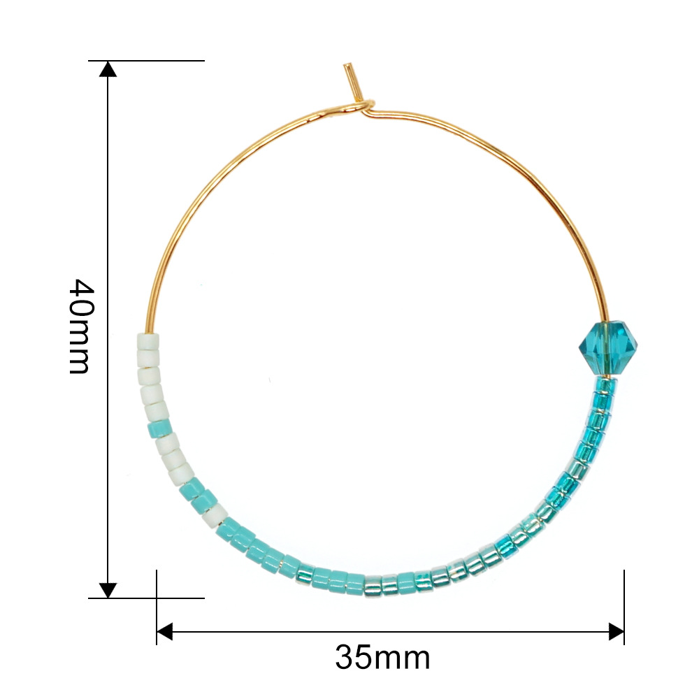 Fashion Geometric Glass Metal Earrings