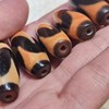 Huya pattern Agate Tianzhu orange rough line weathered black gold, few collection varieties necklace pendants