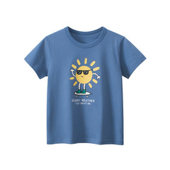 27kids Korean version children's summer new arrival boys' short-sleeve T-shirt baby cartoon clothes cross-border factory dropshipping batch