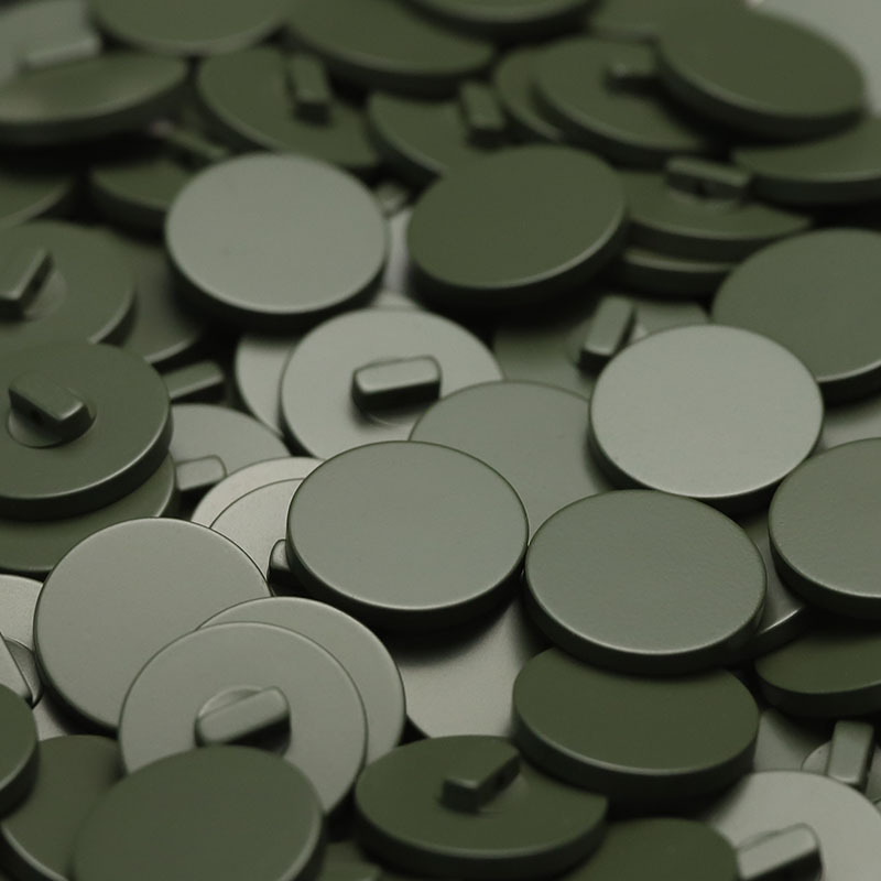 Plana pintada redonda de alta pierna botón abrigo resina rompevientos abrigo botón traje hebilla gemelos en stock al por mayor