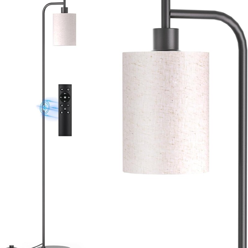 Popular fabric-shaded floor lamp in modern minimalist style, suitable for home interiors, can be used in bedrooms, study rooms, and living rooms