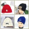 Autumn and winter Korean Edition Knitted hat lovers keep warm Cold proof letter Knitted hat Embroidery student Beanie