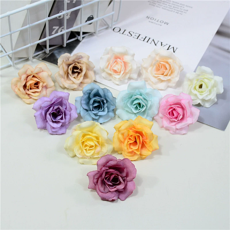 Искусственные цветы: маленькие розы, имитация бриллиантов, материалы для DIY, аксессуары для цветочных коробок, венков, реквизит для фотосъемки, украшения, изготовление этнических головных уборов