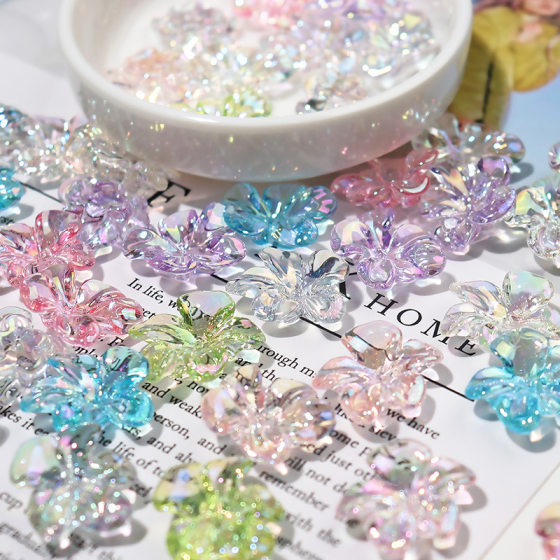 Imitation Phantom Cherry Blossom Crystal Flower Cream Gel Mobile Phone Case diy Handmade Self-made Dropping Gel Hair Accessories Material Small Accessories
