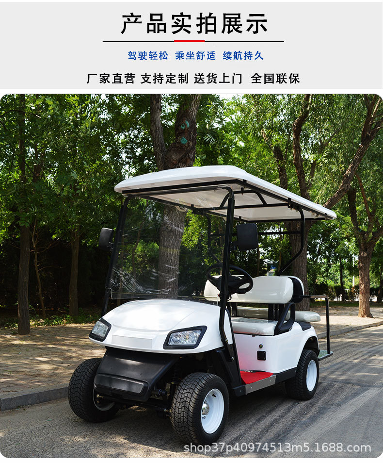 Electric golf cart scenic spot sightseeing car four-wheel court walking 2-4 seats 6 seats car patrol car