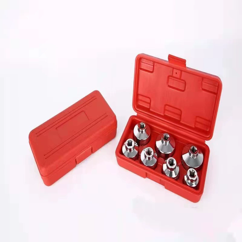 Set, engine oil, wrench, constructor, 7 pieces