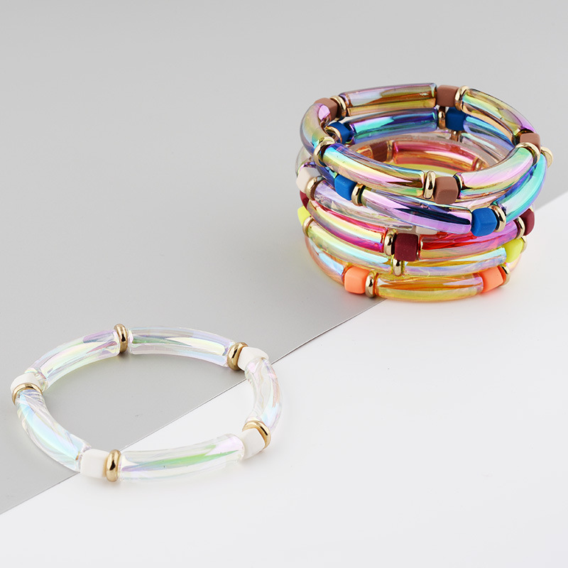 Party, Street Occasion Novelty Colorful Arylic Beaded Bracelets Wholesale