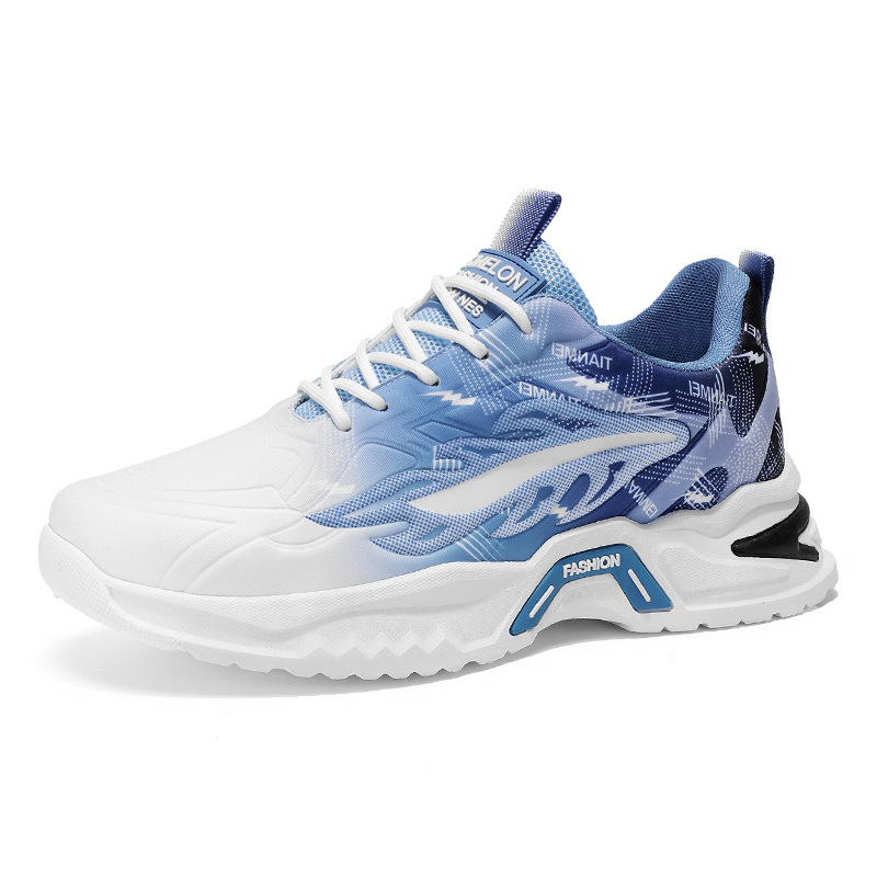 Zapatos de hombre verano nuevo estilo transpirable malla zapatos deportivos tendencia de hombre todo fósforo plataforma casual correr zapatos de moda papá