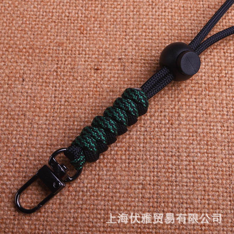 Z20 fabricante en stock color paraguas cuerda tejida clave cuerda teléfono móvil equipo electrónico tarjeta cordón contraste color tejido