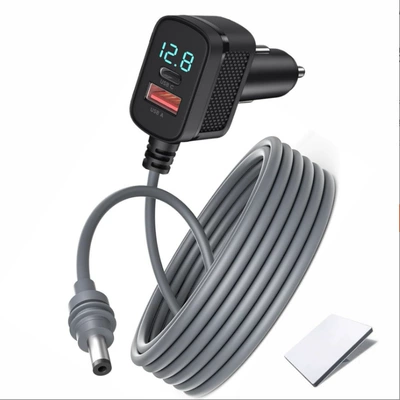 Amazon's Popular Fourth Generation Mini Digital Display Car Charger Waterproof Power Cord Charger Multi-Function Three-In-One Car Charger