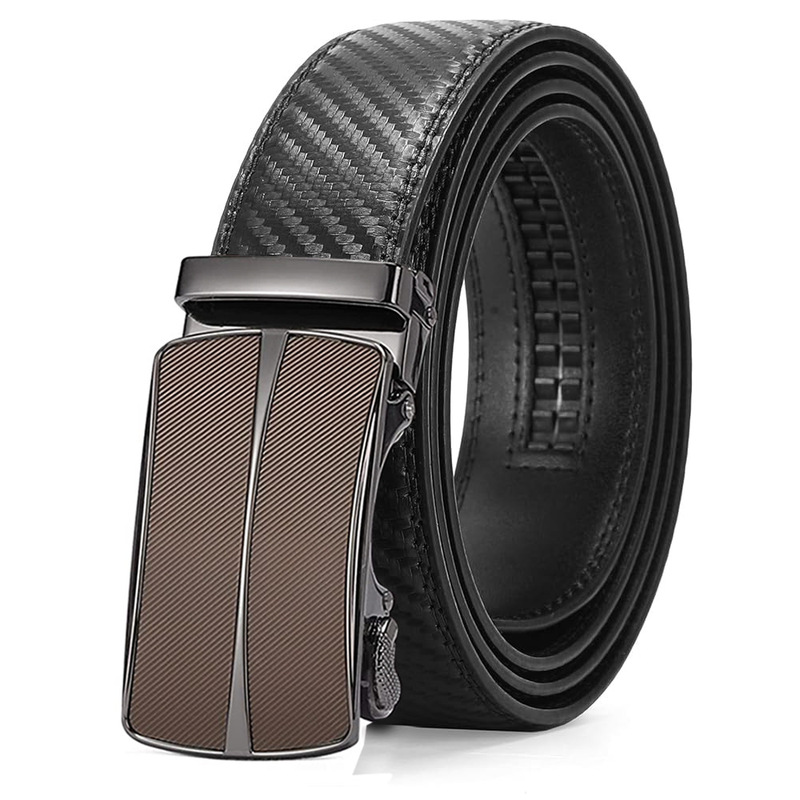 High-Quality Men's Leather Belt, Business Casual, Simple and Versatile, Genuine Leather Automatic Buckle Men's Belt, in Stock in the Warehouse