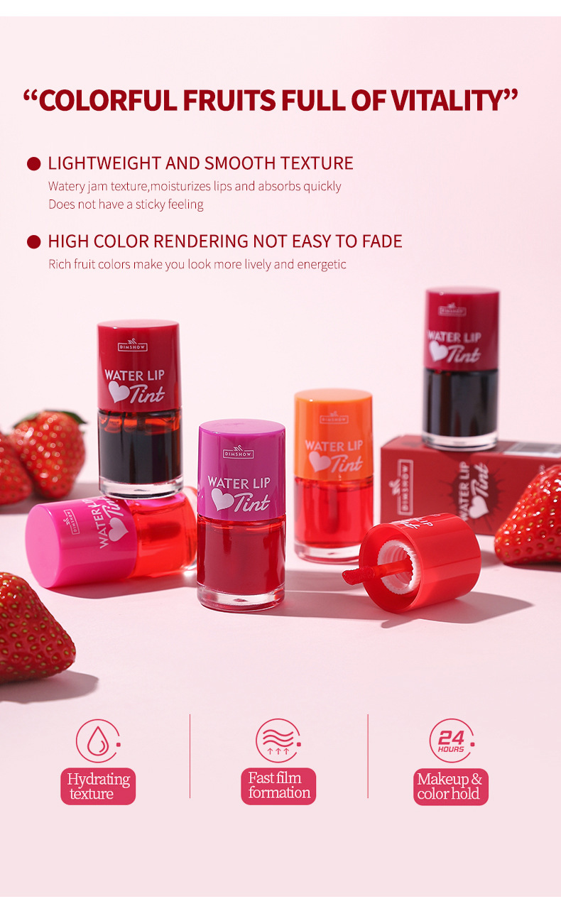 33g Weight Lip Glaze Type Of Cosmetics Contains Liquid Ingredient Lip Glaze Material Lipstick, letter, Colorful Pattern Elegant Letter  Lip Glaze Matte Long Lasting 5
