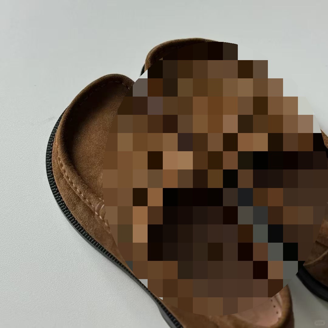 Marca de tendencia retro antiguo estilo de dinero cuadrado zapatos de Lefour retro veludo simple viaje ocio zapatos de cuero de hombre con cabeza inclinada