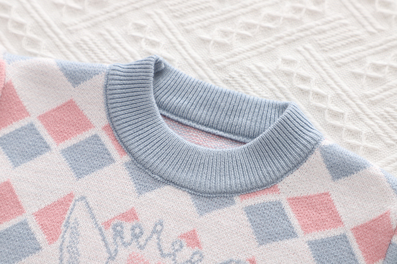 Children's Spring and Autumn New Cartoon Knitted Two piece Set Cardigan Girl Cute Tiger Head Sweater Skirt_voghion.com