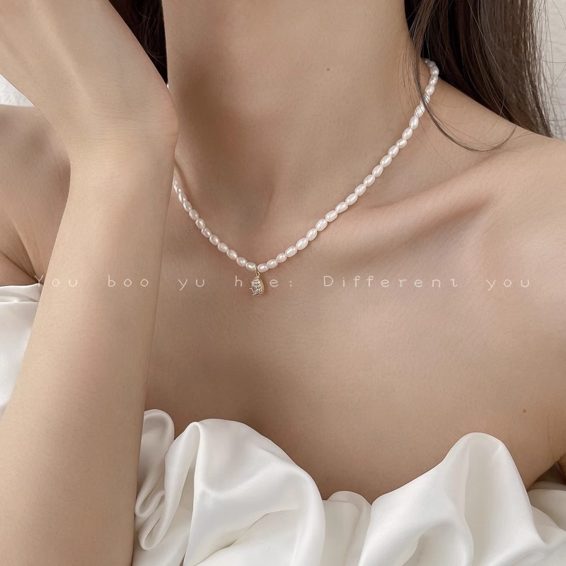 法式天然珍珠叠戴项链女款轻奢小众颈链2025新款高级感毛衣链春夏|undefined