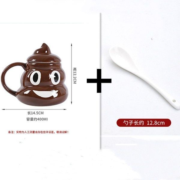 Parodia popó taza de inodoro creativo divertido Taza de cerámica forma taza de agua nueva exótica toda la taza de café