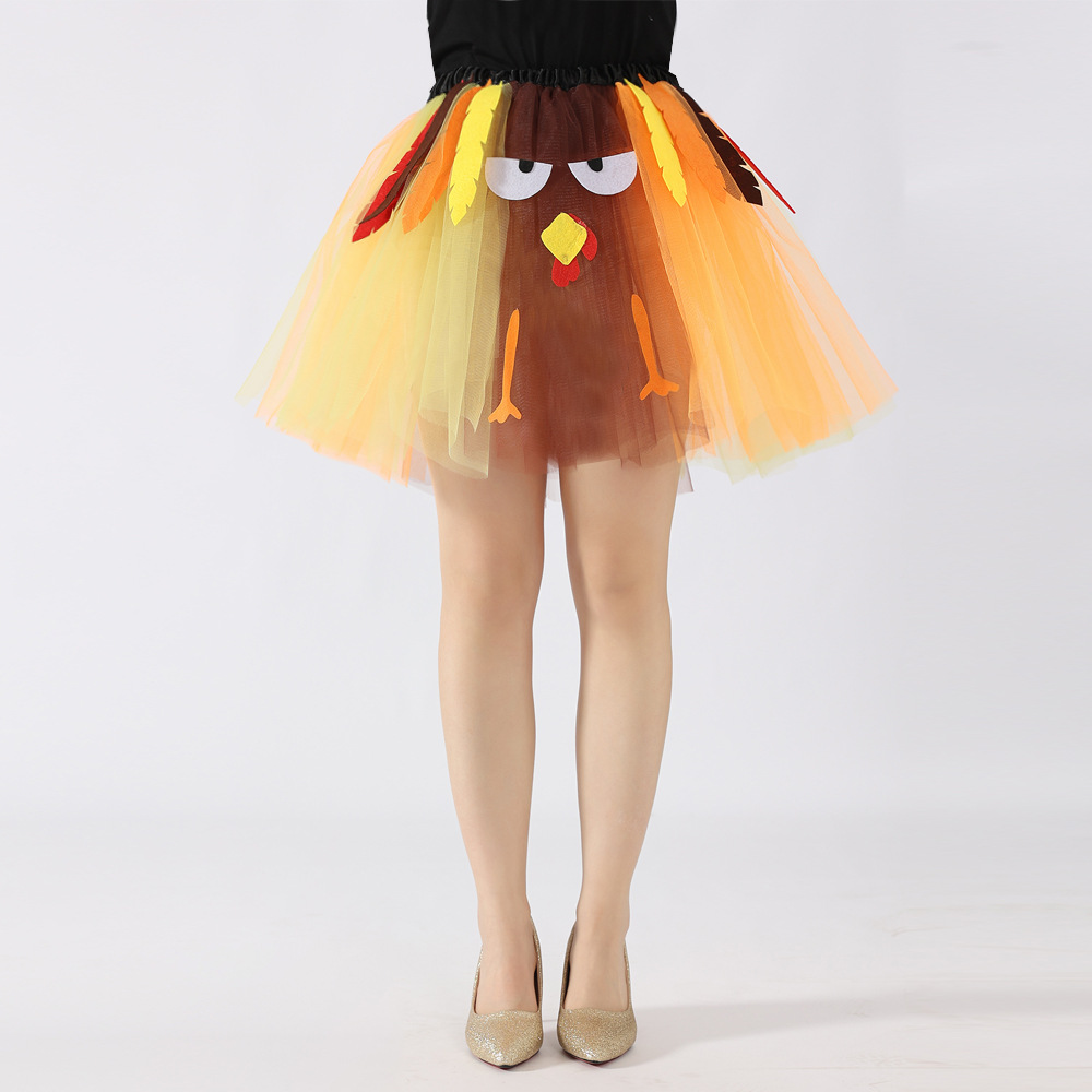 Adult Turkey Skirt Thanksgiving Party Party Tutu Tutu Skirt Cos Turkey Skirt Stage Performance Costume