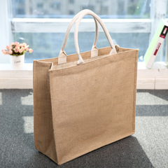 Linen Handbag Hessian Bag Tote Bag Fashion Portable Bag Minimalist Hand-painted Gift Bag Shopping