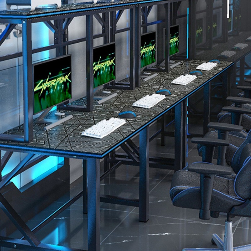 E-Sports Hotel Table Internet Cafe Double Table Water-Cooled Chassis Table Double-Layer Computer Table E-Sports Hall Desktop Computer Table