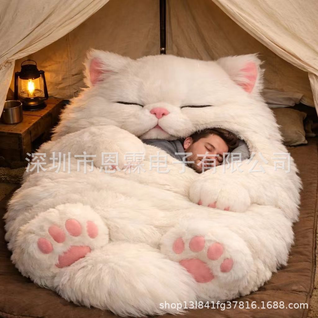 Cross-Border Adorable Cat Envelope Sleeping Bag Winter Adult Cat Sleeping Bag