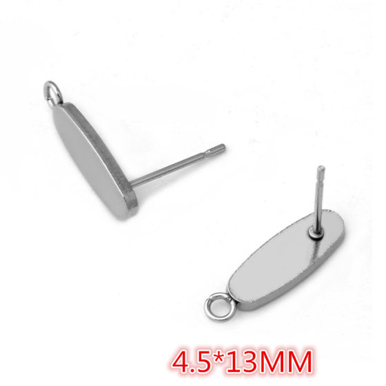 Cross-border wholesale stainless steel irregular geometric earrings with holes DIY earrings accessories 1g