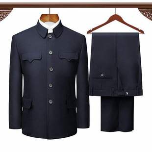 Men's Middle-Aged and Elderly Suits, Middle-Aged Men's Suits, Seniors' Jackets, Seniors' Clothes, Spring, Autumn and Winter Grandpa and Dad's Clothes