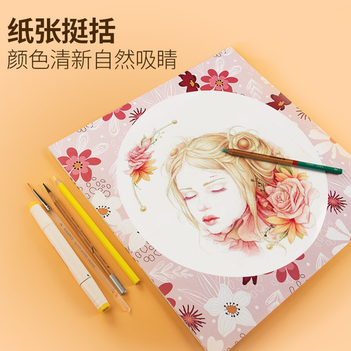 Complete set of picture frame paper, outer square, inner circle, mirror frame cardboard, framed round card sketch, round color card, colored lens paper