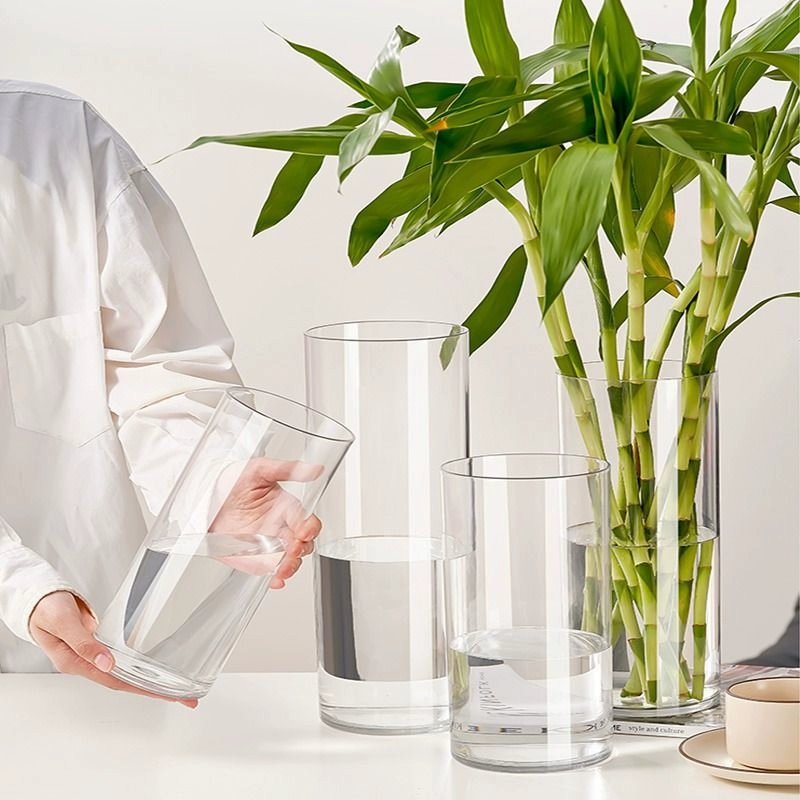 Ваза высокого уровня прозрачная акриловая вода для пересадки цветов