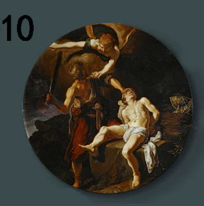 Декоративная тарель с масляной росписью Louvre, европейская настенная керамическая панель, декоративная тарелка для гостиной, для винного шкафа или ТВ-тумбы