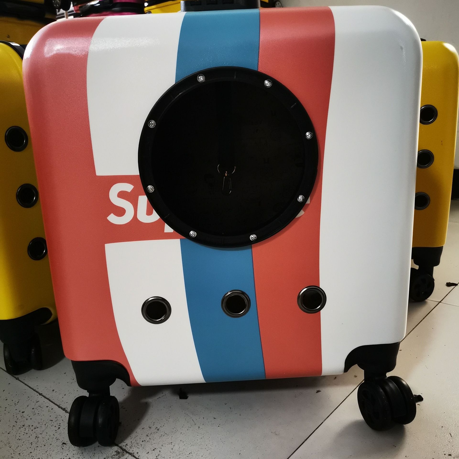 Box Space Capsule Pet Universal Wheel Dog Carrier Cat Outdoor Rolling Su Hong_voghion.com
