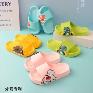 No free shipping 2024 Summer new children's side cartoon dinosaur rabbit children's slippers non-slip men's and women's baby slippers wholesale