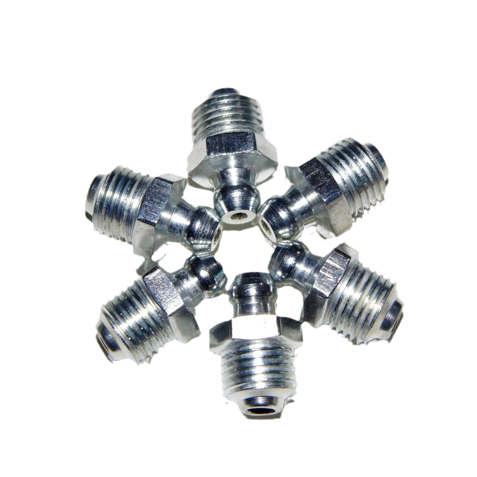 Fábrica al por mayor boquilla de acero inoxidable Acero inoxidable americano galvanizado niquelado 90 grados boquilla de grasa accesorios al por mayor