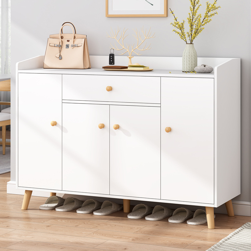 Mueble de zapatos con puerta gabinete de entrada integrado puerta del hogar caja de absorción simple armario multicapa Estilo nórdico ultrafino Zapatero