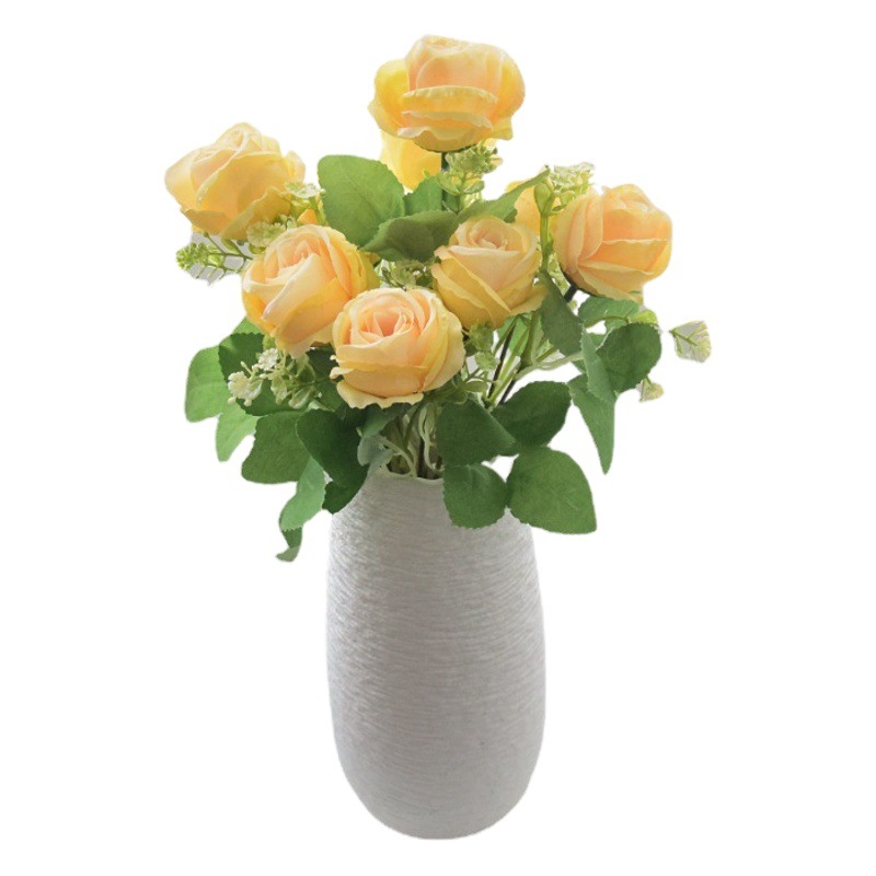 Camelia Rosa flor artificial ins romántico Estilo nórdico flor artificial salón decoración seda flor ramo de la boda