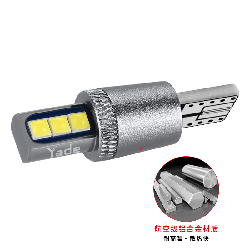 Car LED width indicator lamp T10 3030 6SMD high brightness license plate lamp reading lamp W5W wide pressure small bulb